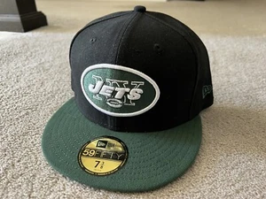 New Era 59Fifty NFL New York Jets Team Logo Fitted Hat Size 7 3/8 New - Picture 1 of 5