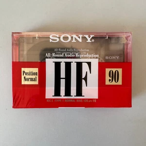 SONY HF 90 Minutes 1992 Blank Audio Cassette Tape Type 1 Normal Position - NEW - Picture 1 of 4