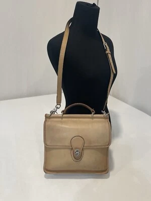 VTG COACH CAMEL WILLIS Top Handle Crossbody Bag Purse #9927 Nickel Hardware - Image 1 of 4