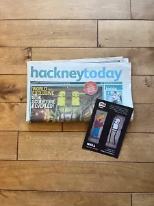 STIK SCULPTURE HACKNEY TODAY AND SHOW CARD BERLIN WALL THIERRY NOIR BRAND NEW - Picture 1 of 2