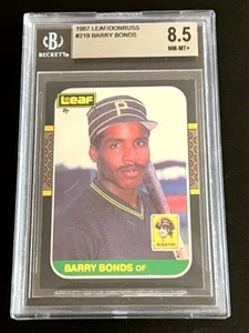 1987 Leaf / Donruss #219 Barry Bonds Rookie RC Beckett BGS 8.5 - Bild 1 von 5