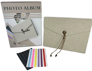 DIY Fotobuch Fotoalbum zum Selbstgestalten 60 Schwarze Seiten Leinen Buch NEU OV - Bild 1 von 2