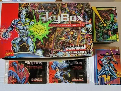 JUEGO DE TARJETAS BASE 180 SERIE IV 4 1993 CASI NUEVO MARVEL UNIVERSE + INSERTO DE VENENO Y CAJA Foto 1 de 4