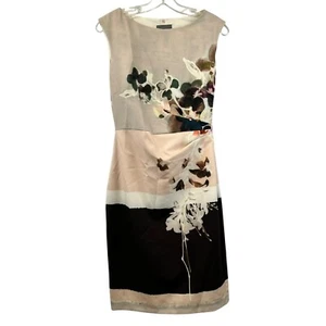 Phase Eight Floral Sheath Dress Sleeveless Multicolored Size 6 Zip - Picture 1 of 9