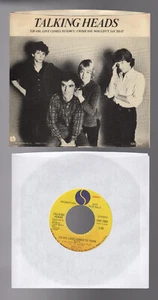 Orig 77 Promo Only TALKING HEADS Uh-Oh, Love Comes To Town 45 7'' Picture Sleeve - Picture 1 of 2