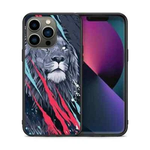 PopArt Löwe Designer - iPhone 13 Pro Hülle + Ringhalter - Bild 1 von 3