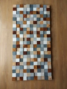 Wooden Wall Art, Hand Made, multi coloured, 3D Blocks, pine wood. - Picture 1 of 12