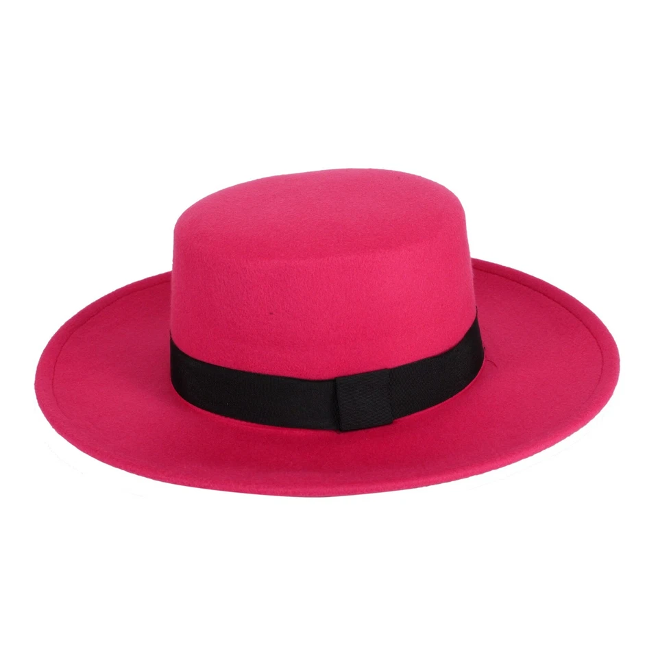 PORKPIE PASTEL DE CERDO FEDORA UPTURN ALA ANCHA DURA FIELTRO SOMBRERO HOMBRES MUJERES  Foto 1 de 1