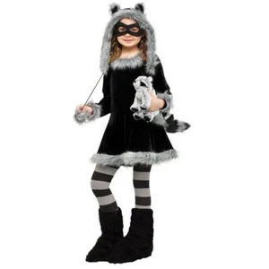 Sweet Raccoon Girl - Hooded Dress - Costume - Child - Large 12-14 - Picture 1 of 1