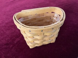 Longaberger Hanging Basket With Plastic Protection Liner 3.5" Tall - Picture 1 of 8