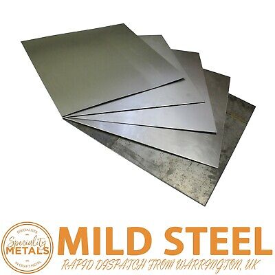 MILD STEEL SHEET PLATE SQUARE METAL PANEL 0.5mm To 5mm THICK SHEET CUT TO SIZE • 17.99£