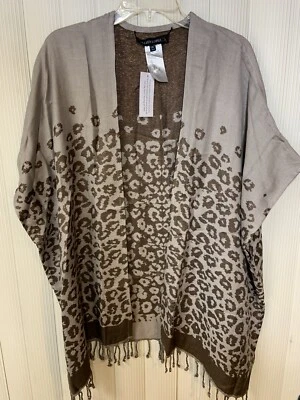 Nuevo con etiquetas Poncho Mujer Estilo Envolvente, Coleen López, Reversible, Talla S, Dorado Metálico, Foto 1 de 4