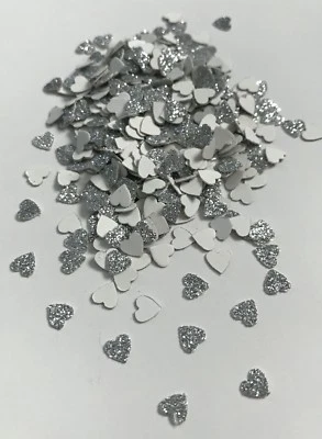 Silver Tiny Glitter Heart Confetti - Image 1 of 4