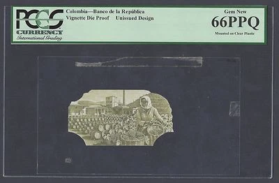 Colombia Vignette Die Proof Unissued Design  Uncirculated - Image 1 of 2