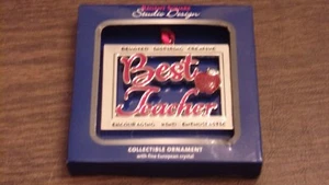 Nuevo en caja Adorno Coleccionable Mejor Maestro Regente Cuadrado Estudio Diseño Con Cristal - Imagen 1 de 4