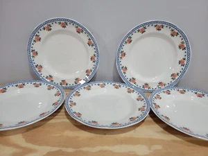Wedgwood Trellis Roses 10" Porcelain Dinner Plates - Set of 5 - Picture 1 of 6