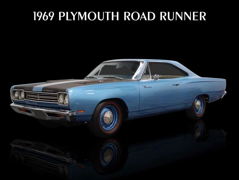 1969 Plymouth Road Runner in Blue NEW Metal Sign: 9x12" & Free Shipping - Image 1 of 1