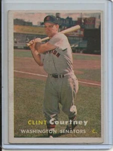1957 Topps Baseballkarte Clint Courtney Catcher Washington Senators EX MINT # 51 - Bild 1 von 2