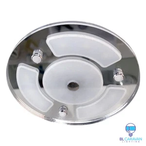10pc 12v24v Boat RV Large Glass Round Dimmable Touch LED with WHITE Night Light - Picture 1 of 10