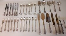 Wallace ROSE POINT Pattern Sterling Silver 40 piece spoons forks knives