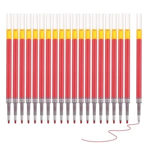 Gel Pen Refills 0.5mm Fine Point 20 Pack Smooth Red Gel Ink Pen Replace Refil... - Picture 1 of 6