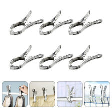  6 Pcs Stainless Steel Drying Quilt Clothes Hanger Clip Outdoor Clothesline