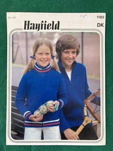 Vintage Hayfield Knitting Pattern 1185 Child Track Suit Top / Jacket 26-36” DK - Picture 1 of 2