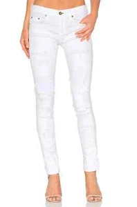 RAG & BONE £290 Distressed Dre White Skinny Stretch Jeans W 25 UK 6-8 US 2-4 NEW - Picture 1 of 23