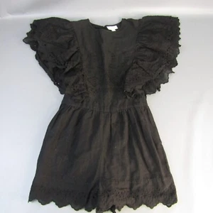 Topshop Pagliaccetto Pizzo Pantaloncini Outfit Donna Taglia 4 Nero Fairycore - Foto 1 di 7