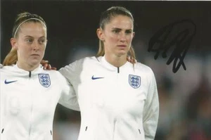 ENGLAND & LEICESTER LADIES: ABBIE McMANUS SIGNED 6x4 ACTION PHOTO+COA - Picture 1 of 1