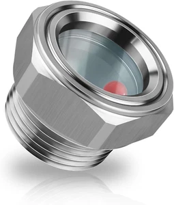 NEW Stainless Steel Oil Sight Glass 304 435 PSI, -30~120°C Clear View Gauge - Picture 1 of 15