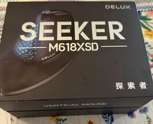 DeLUX Seeker Wireless Ergonomic Vertical Mouse, Black - Picture 1 of 2