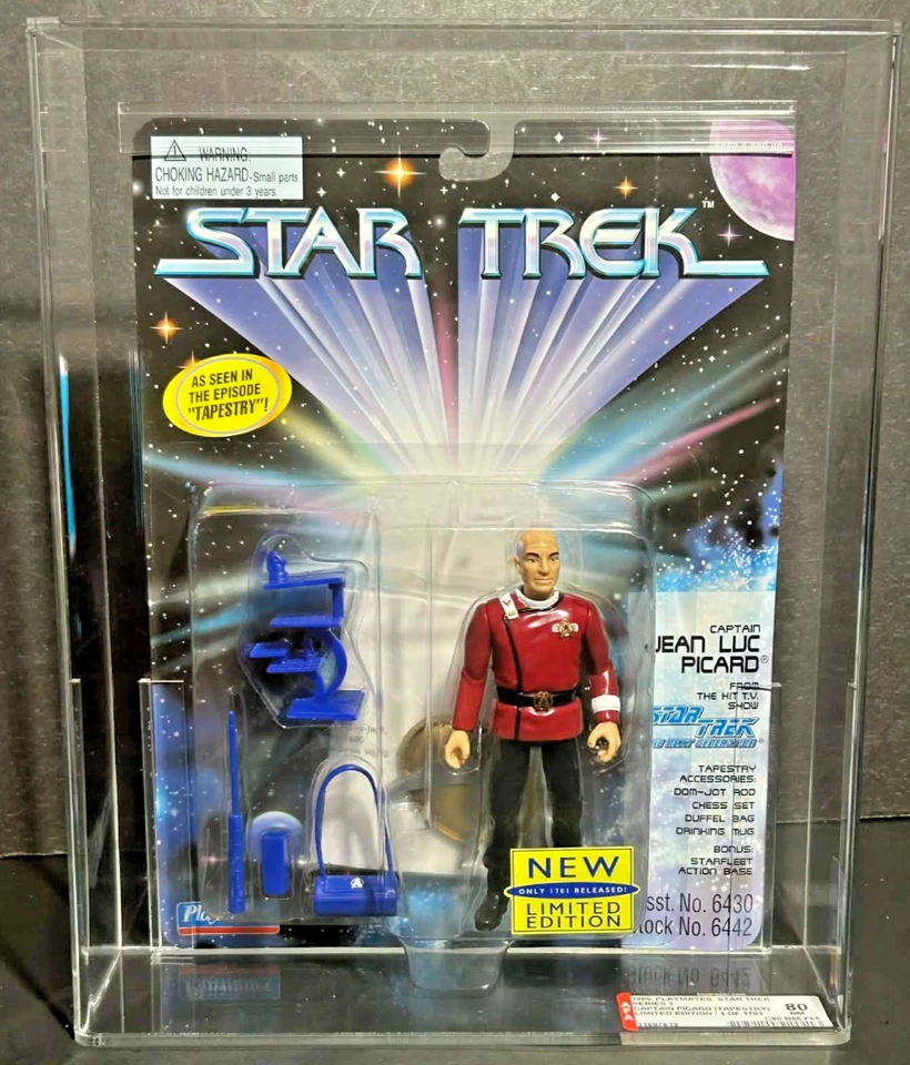 Playmates Star Trek TNG Tapiz Capitán Jean Luc Picard 1995 Limitado AFA 80 Foto 1 de 4