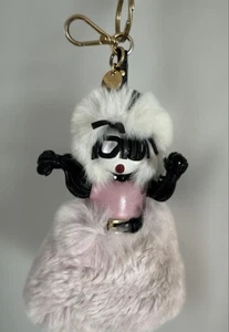 PRADA Key Ring Keychain Bag Charm Fur Multicolor Authentic - Picture 1 of 24