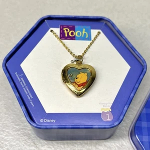 Collar Medallón Vintage Disney Winnie The Pooh Tono Dorado Mejores Amigos Nuevo Y2K - Imagen 1 de 7