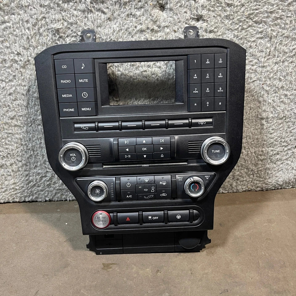 2018 - 2020 FORD MUSTANG Radio and Climate Control Panel JR3T-18E243-AE - Image 1 of 4