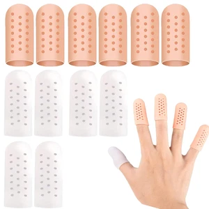 Fingerschutz Silikon, 12 Stück Gel Fingerlinge, Atmungsaktives Fingerkuppenschut - Bild 1 von 12