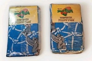 Funda de almohada Space Jam de colección almohada coordinadora Sham Warner bros 1996 nuevo juego de 2 - Imagen 1 de 3