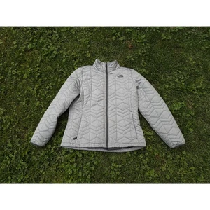 The North Face Womens XL Gray Quilted Insulated Full Zip Jacket Coat - Picture 1 of 10