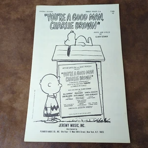 You're A Good Man, Charlie Brown by Clark Gesner (Vintage Sheet Music 1968) - Picture 1 of 3