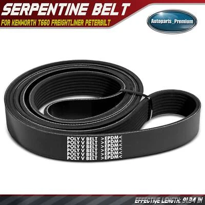 Cinto Serpentine 91,34 polegadas para Kenworth T660 Freightliner M2 106 Peterbilt 365 - Imagem 1 de 4