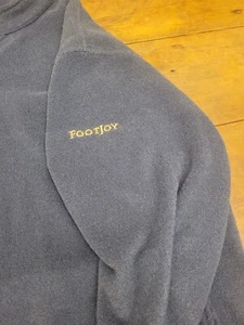 Mens Vintage FOOTJOY Polartec Fleece 1/4 Zip Golf Pullover Grey Blue XL - Picture 1 of 9