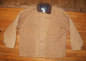 Vintage 90s WearGuard Blanket Lined Jacket XL Coat Brown Cord Collar USA - Bild 1 von 9
