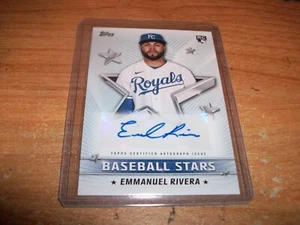 2022 MLB Topps Baseball Emmanuel Rivera Rookie Auto Card Kansas City Royals - Bild 1 von 2