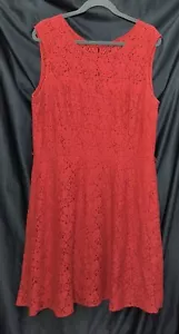 Mini Abito Pizzo Casa Bianca Mercato Nero Motivo Rosa Rosso Tg16 Vedi Descrizione - Foto 1 di 14