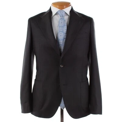 Lardini NWT Cashmere/Wool/Silk Blend Sport Coat Size 50R (40R US) In Solid Black - Image 1 of 4