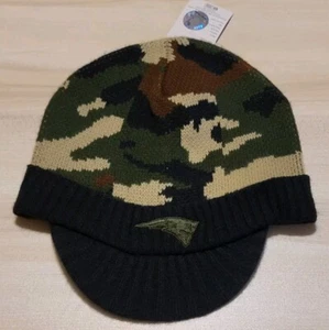 New England Patriots Beanie Mütze Camouflage Strick Totenkopf Mütze mit Schnabelkrempe Reebok Neu mit Etikett - Bild 1 von 6