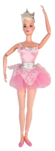 Barbie Ballet Recital Doll Mattel 1990s Pink Silver Tutu Tights Gorgeous Vintage - Picture 1 of 9