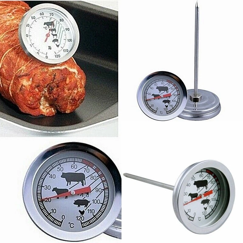 1x BBQ Grill Thermometer Fleisch Braten Backofen Kerntemperatur Messer Analog - Bild 1 von 4