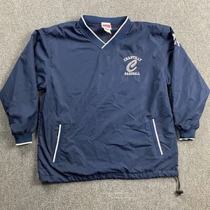 Chantilly Baseball Windbreaker Men's Large Blue Pullover Mesh Lined Rawlings VTG - Picture 1 of 9